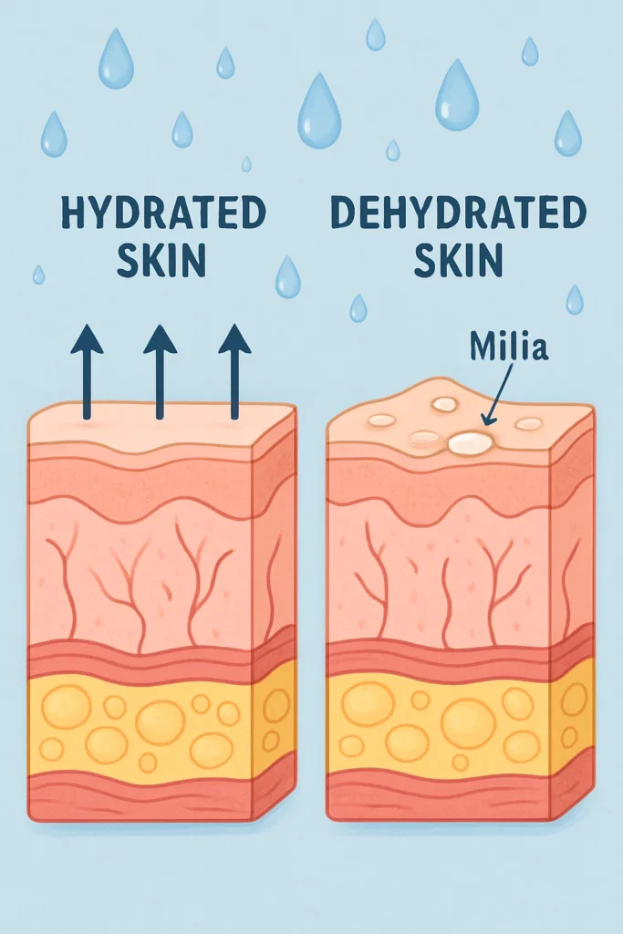The importance of hydration and milia production Woodham Ferrers