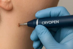 Person receiving skin tag removal Woodham Ferrers