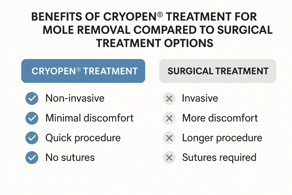 Benefits of facial mole removal Woodham Ferrers - call our team today to book a consultation