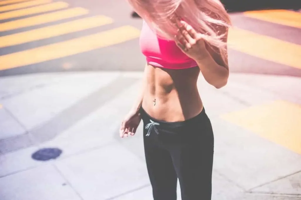 Woman with toned stomach after LA-EMS Body Sculpting Treatment Woodham Ferrers