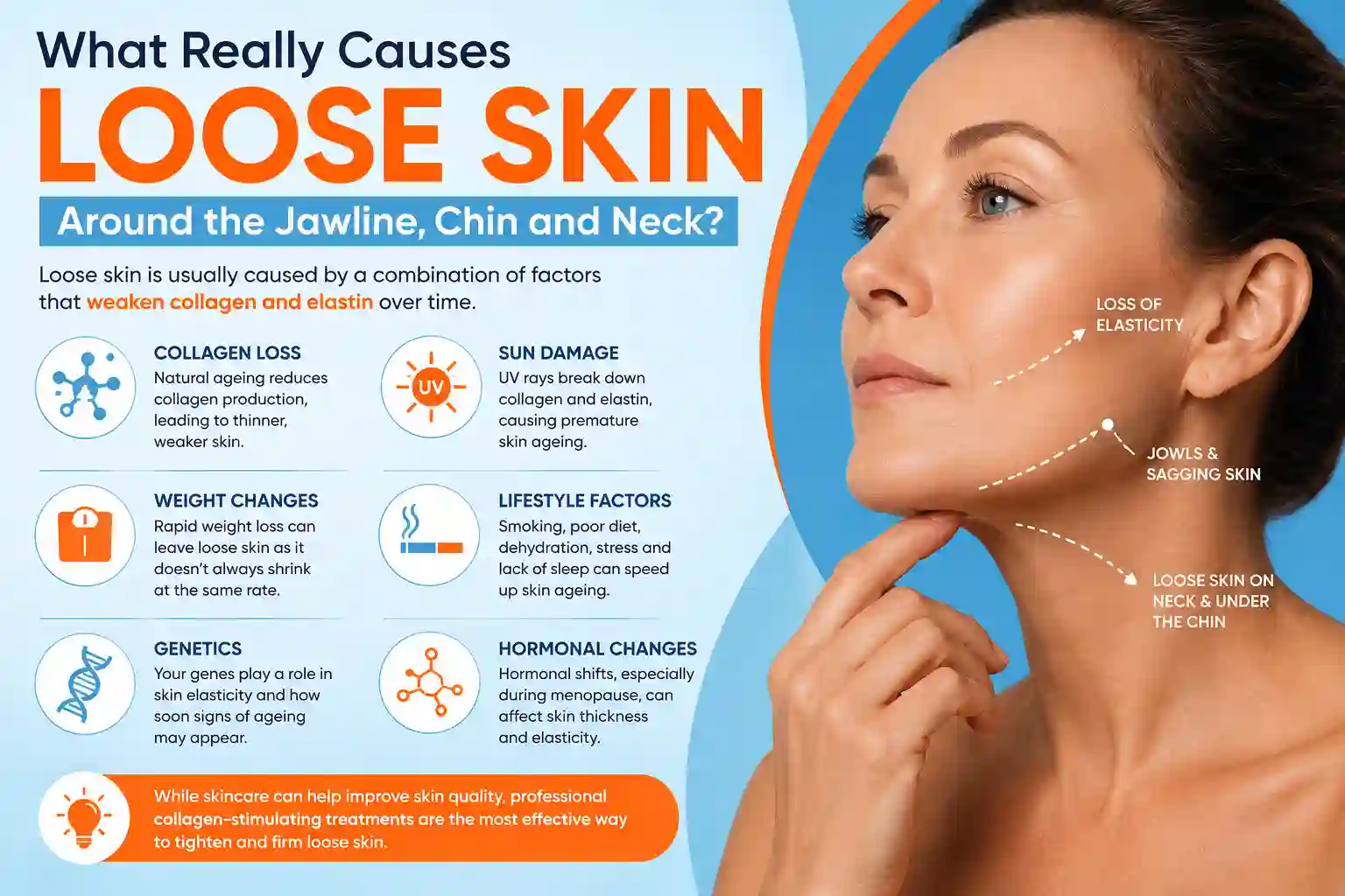 What Really Causes Loose Skin Around the Jawline, Chin and Neck Woodham Ferrers?